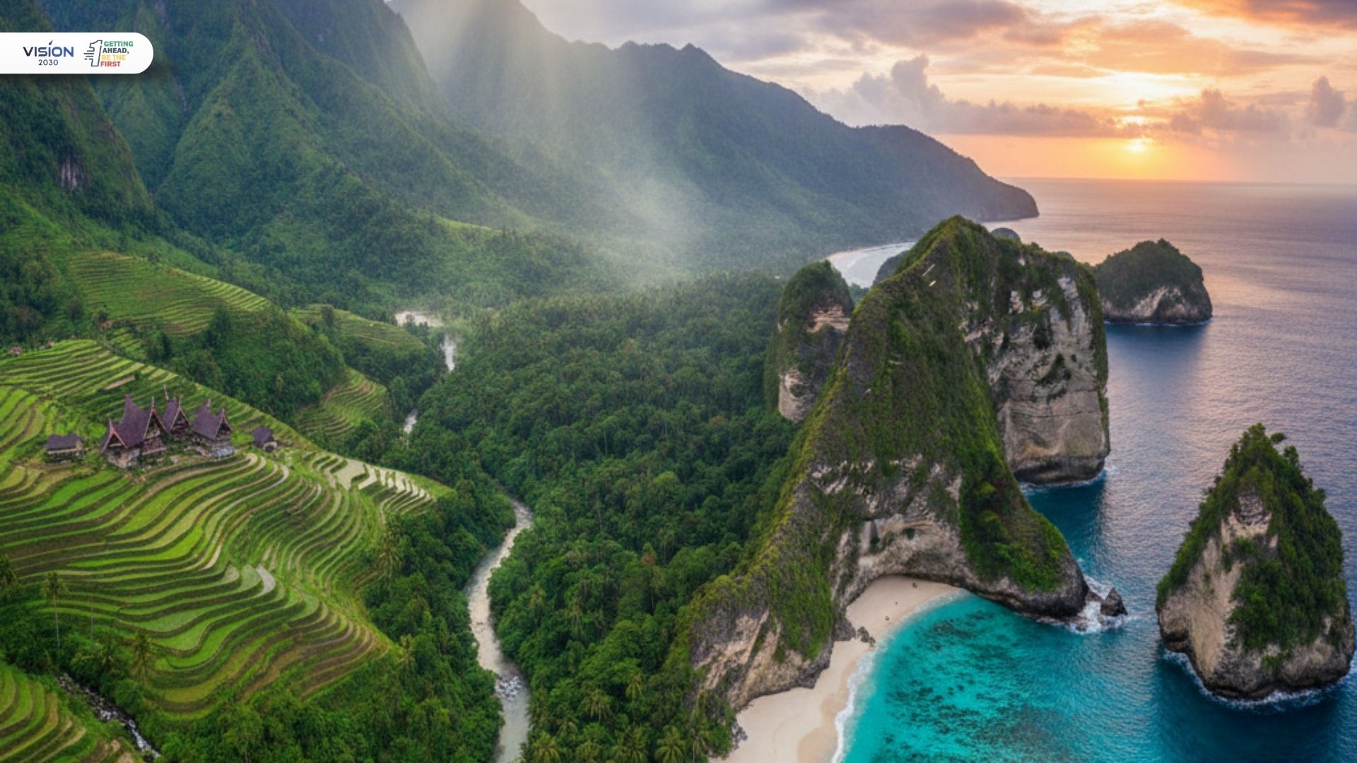 panorama wisata alam Indonesia pegunungan dan pantai eksotis