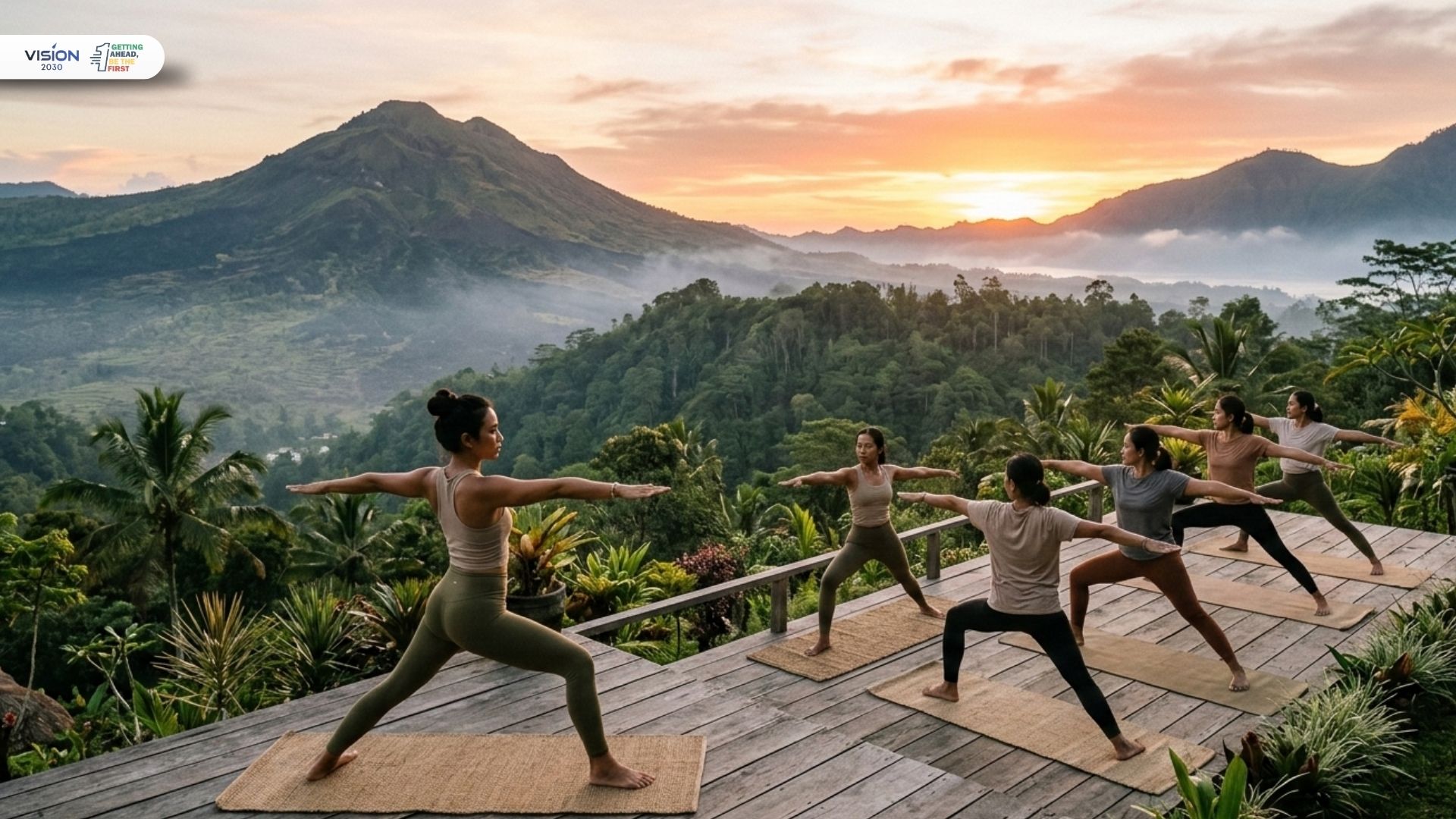 Yoga Sunrise Indonesia di Alam Terbuka untuk Mengaktifkan Energi Positif dan Kesadaran Diri