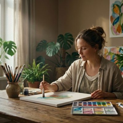 Cara Memulai Intuitive Painting di Rumah dengan Alat yang Sederhana untuk Menenangkan Pikiran
