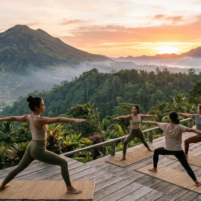 Yoga Sunrise Indonesia di Alam Terbuka untuk Mengaktifkan Energi Positif dan Kesadaran Diri